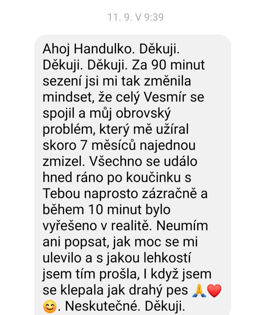 Reference na koučink s koučkou Hanou Příkopovou